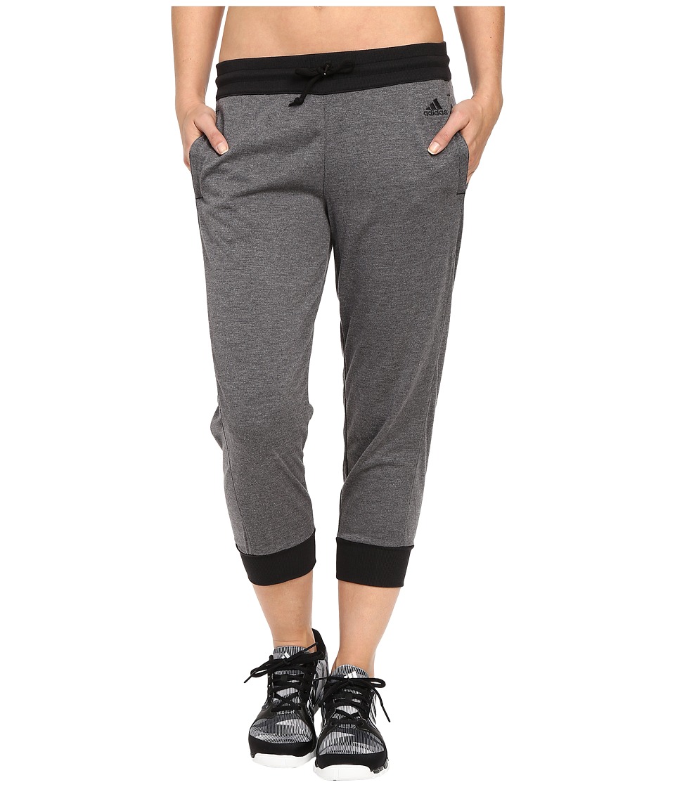 adidas 2Love Cuffed Capris (Dark Grey Heather/Black) Women