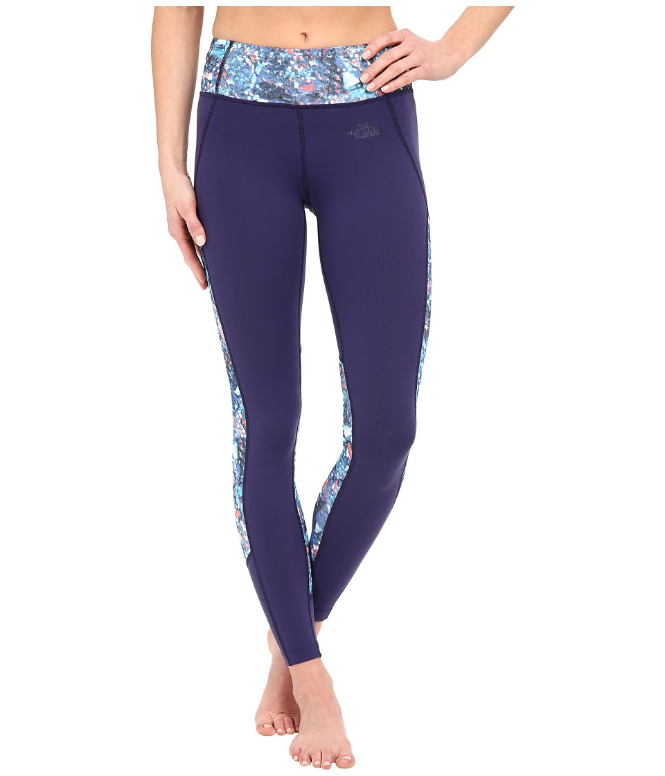 The North Face Motivation Color Block Printed Leggings (Patriot Blue Gem Party Print) Women