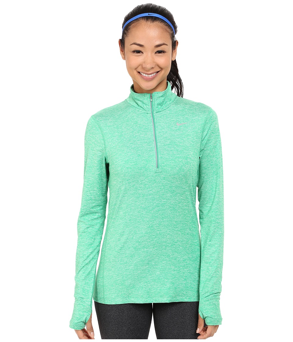 nike women's half zip green