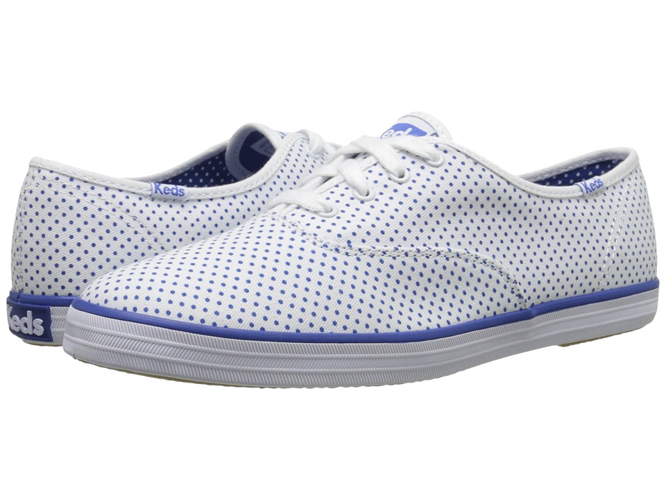 Keds Champion Micro Dot (White/Blue Twill) Women