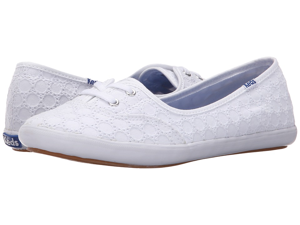 white eyelet lace keds