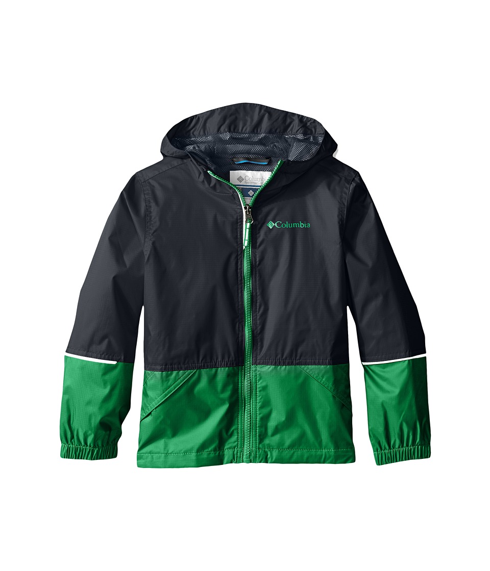Columbia Kids - Hot on the Trail Rain Jacket (Little Kids/Big Kids) (Fuse Green/Graphite) Boy