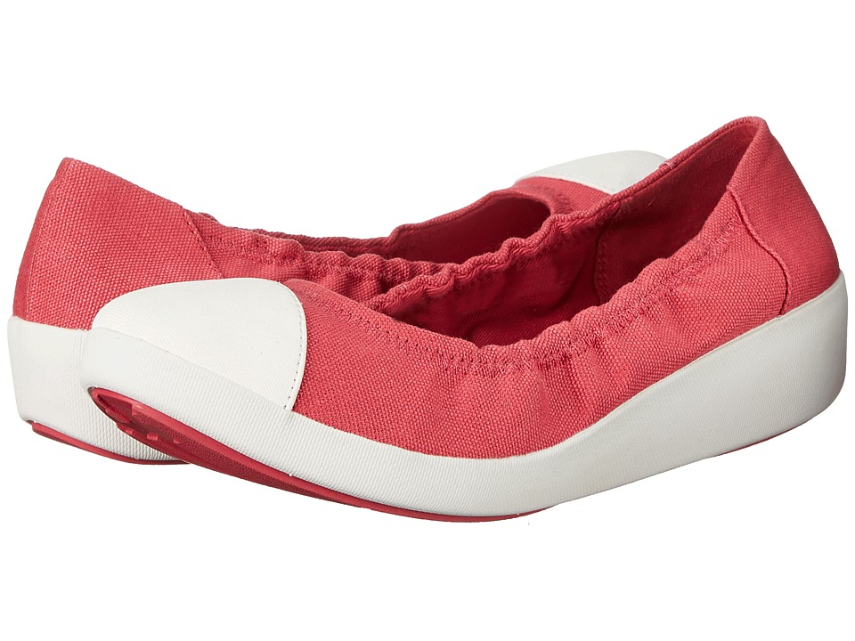 FitFlop F-Pop Ballerina Canvas (Raspberry) Women