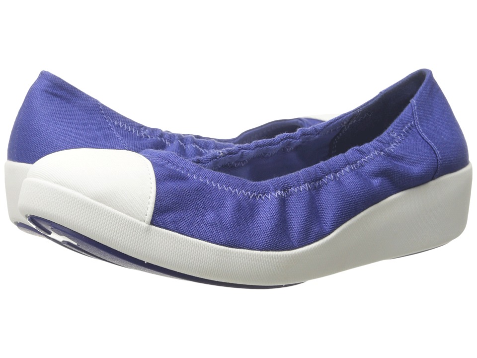 FitFlop F-Pop Ballerina Canvas (Mazarine Blue) Women