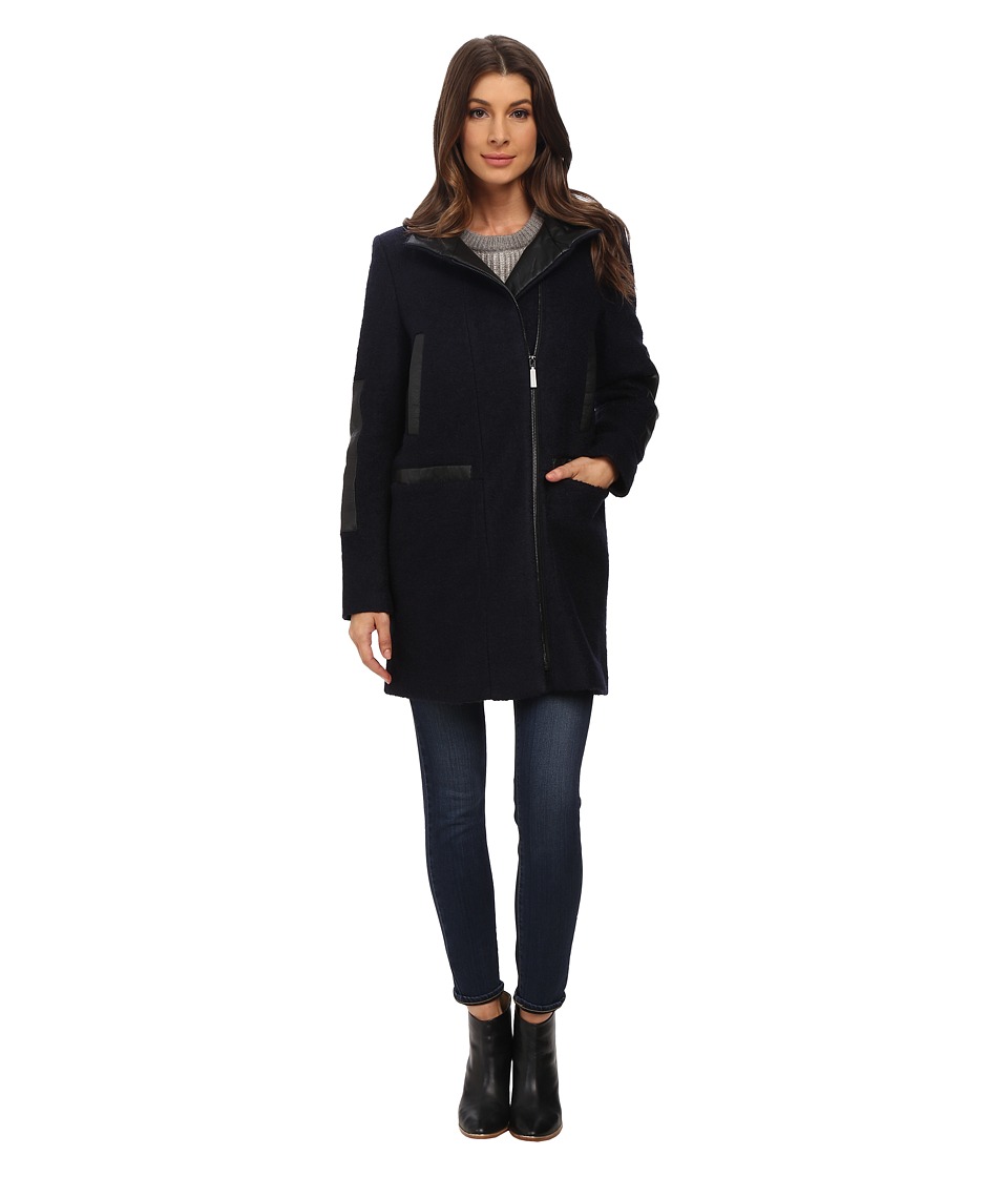 Vince Camuto Stand Collar Wool J8271 (Navy) Women