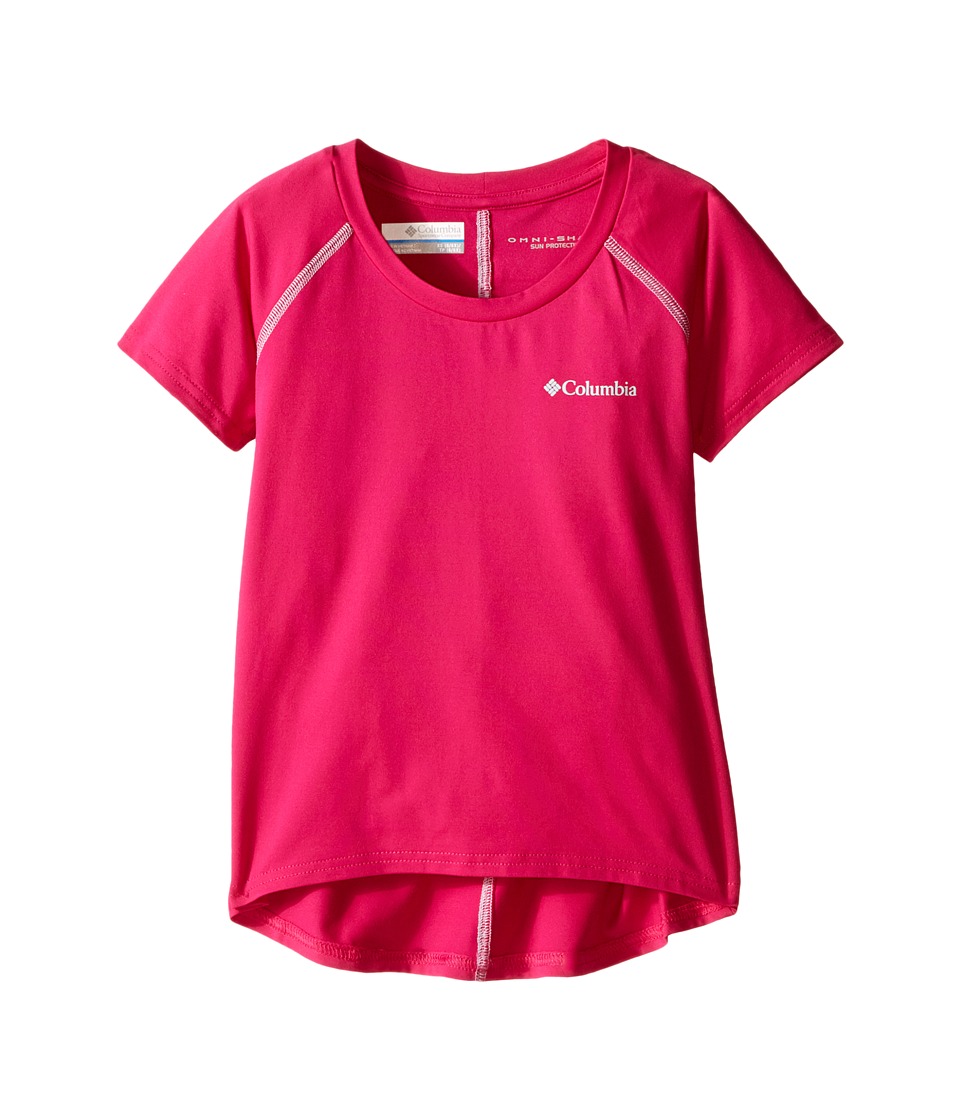 Columbia Kids - Silver Ridge Short Sleeve Tee (Little Kids/Big Kids) (Haute Pink/Cirrus Grey) Girl
