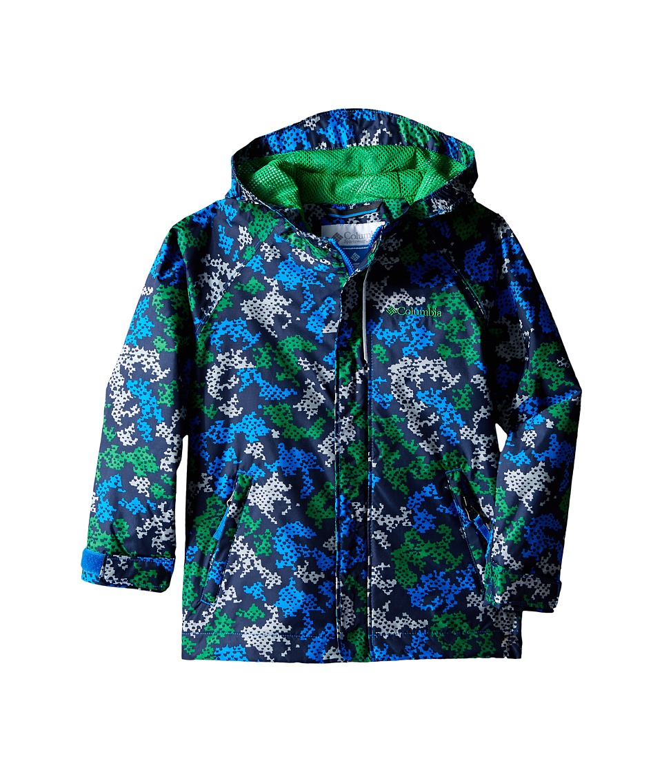 Columbia Kids - Fast Curious Rain Jacket (Toddler) (Fuse Green Camo) Boy