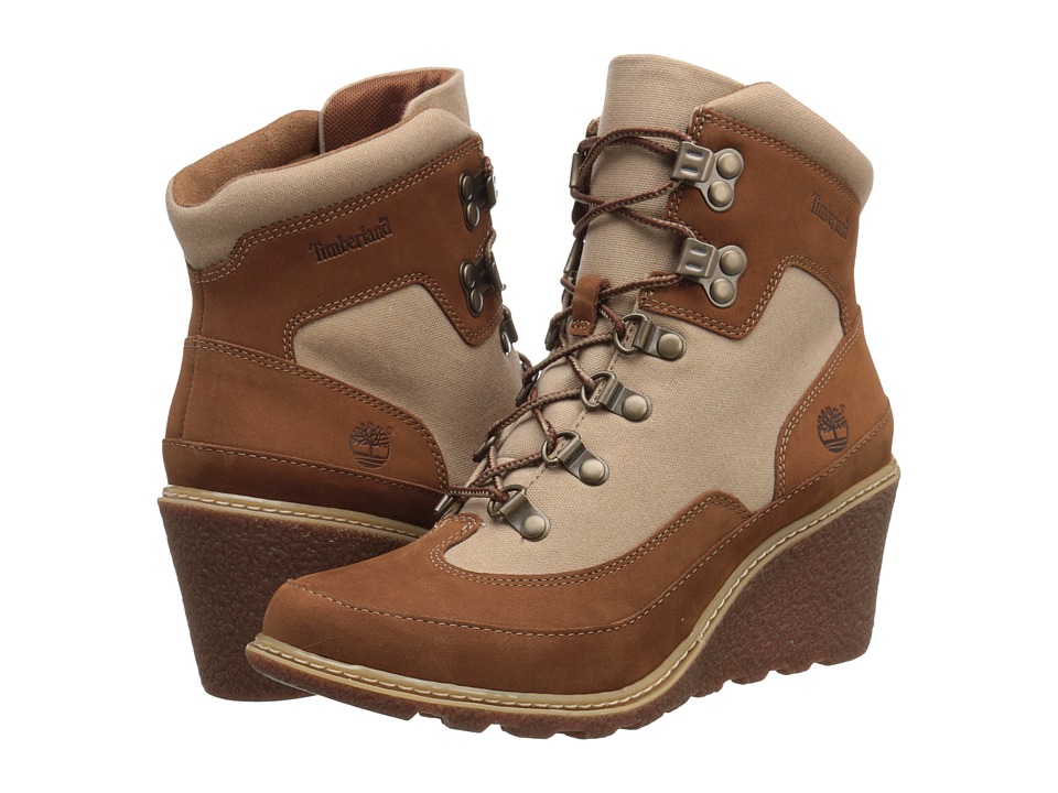 Timberland - Amston Hiker (Rust Nubuck with Tan Waxed Canvas) Women