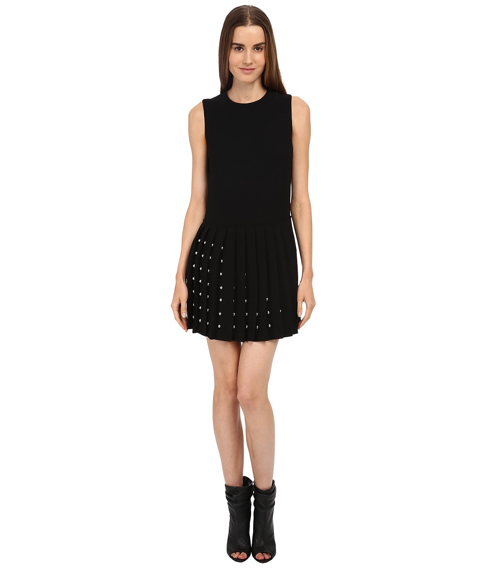 McQ Studded Pleat Dress (Black) Women