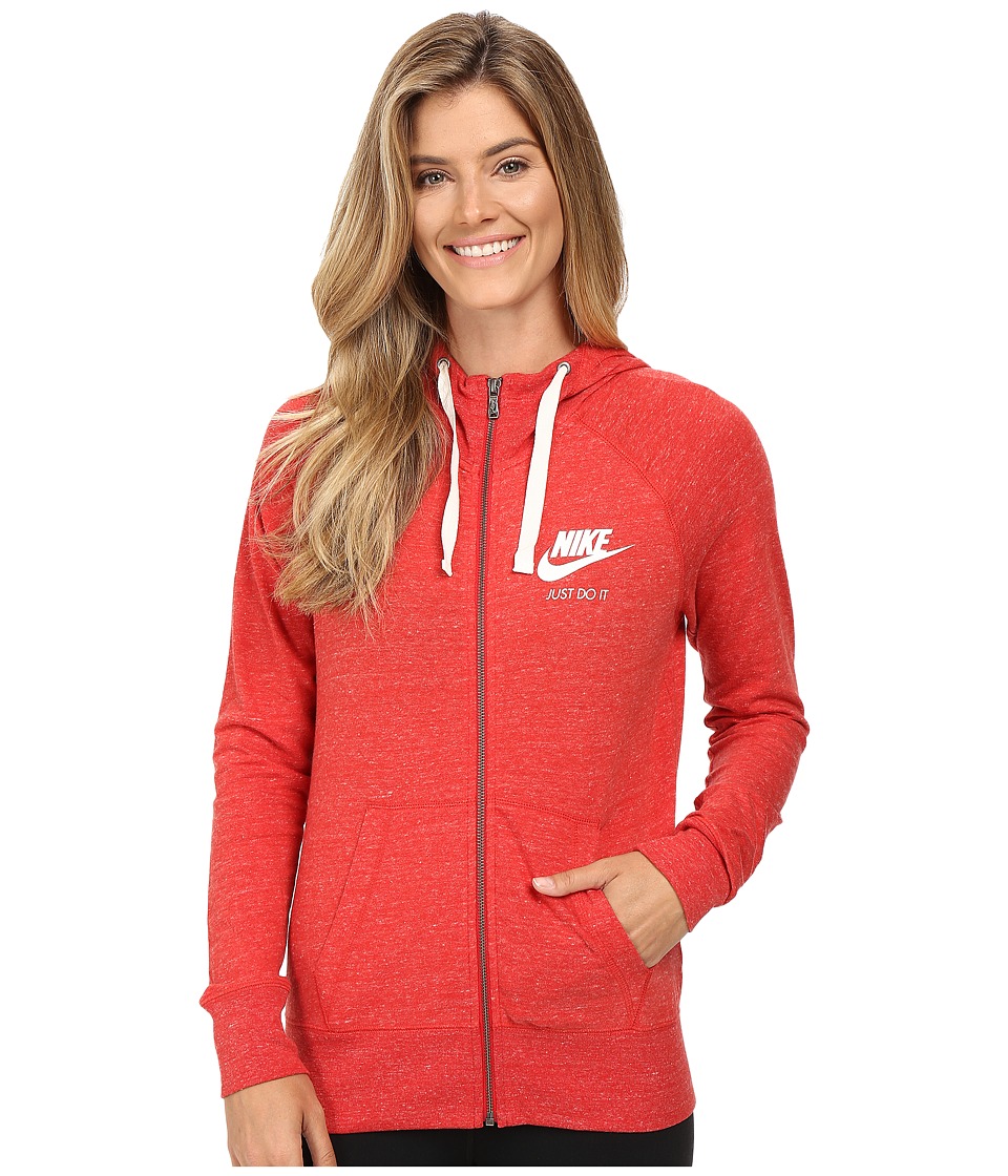 Nike Gym Vintage Full Zip Hoodie (University Red/Sail) Women