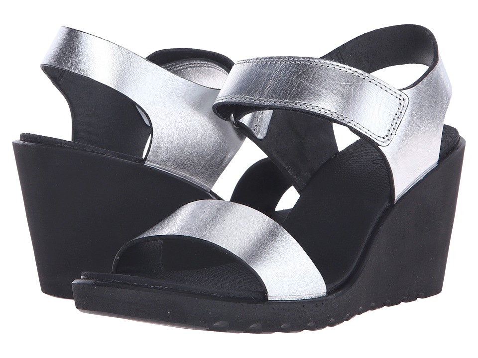 UPC 809702111256 product image for ECCO - Freja Wedge Sandal (Silver Metallic) Women's Wedge Shoes | upcitemdb.com