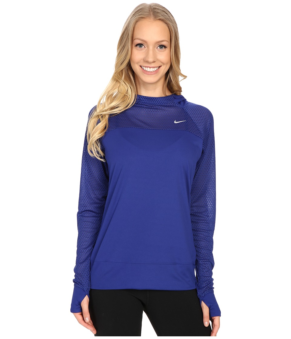 Nike Run Fast Hoodie (Deep Royal Blue/Reflective Silver) Women