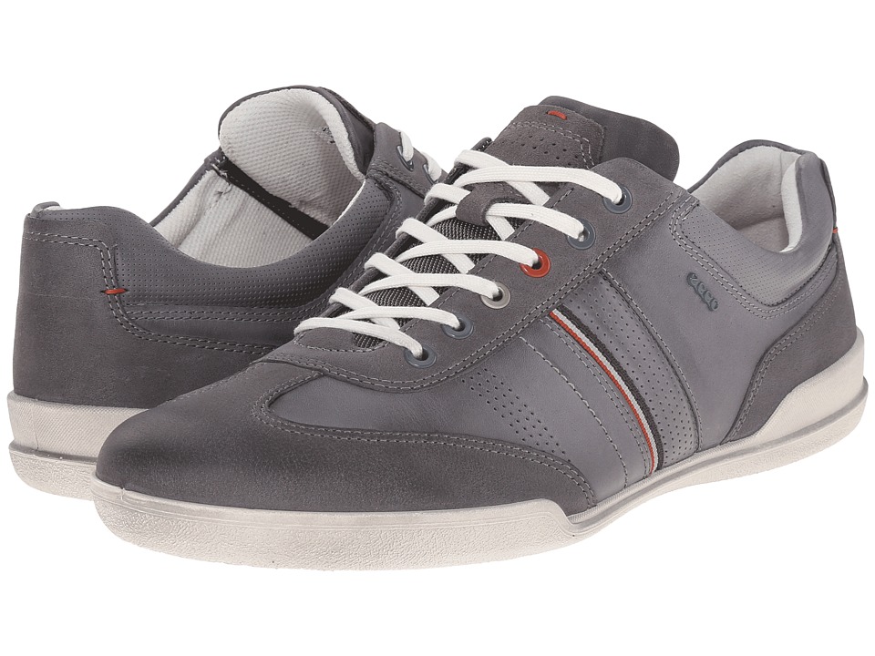 ECCO - Enrico Retro Sneaker (Moonless\/Titanium) Men's Lace up casual Shoes