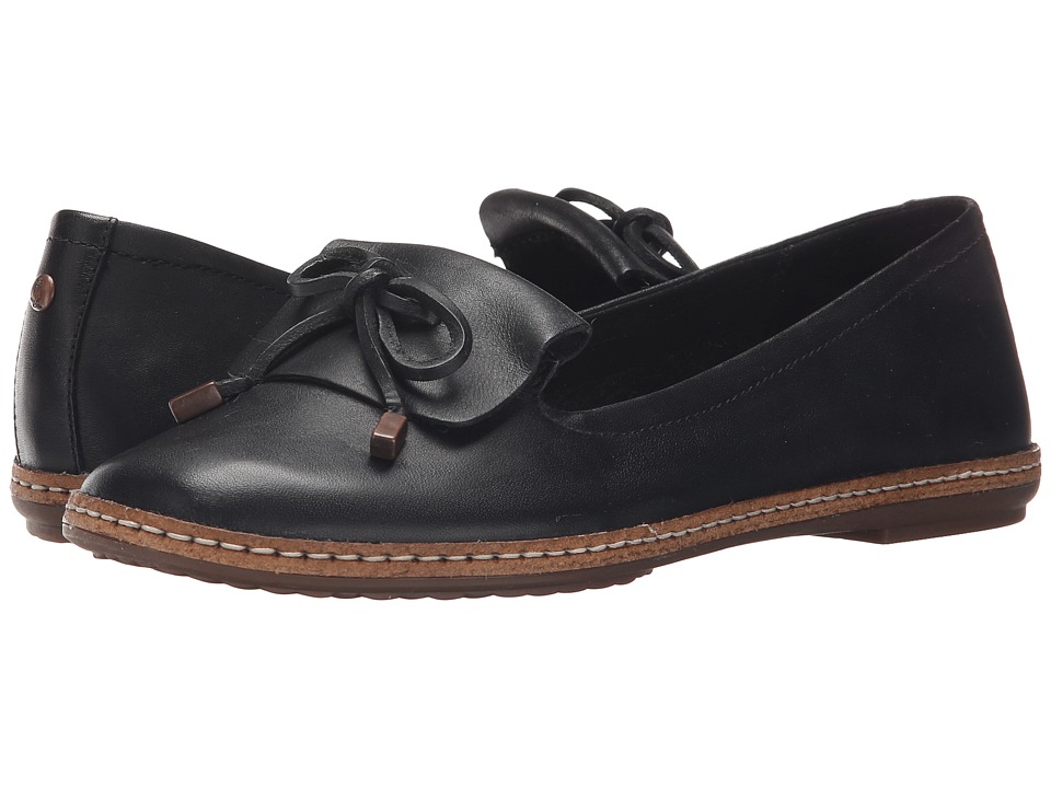 Hush Puppies Adena Piper (Black Leather) Women