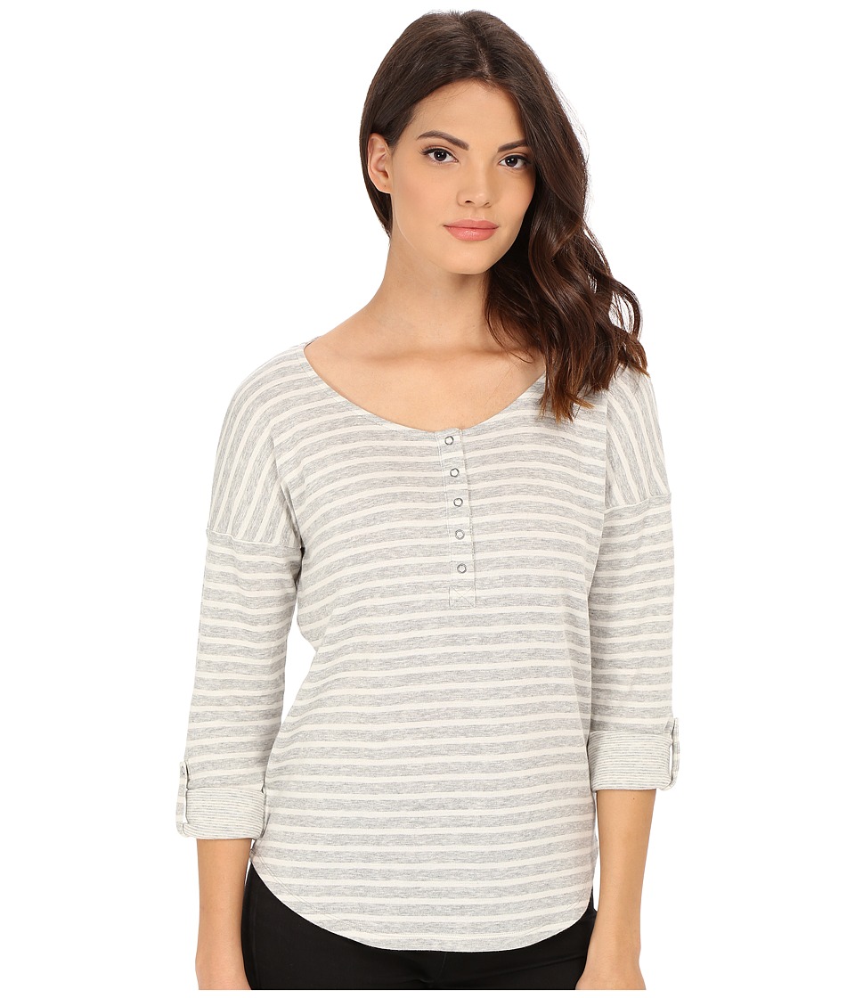 Splendid - Sierra Falls Stripe Henley (Heather Grey) Women's Clothing Splendid - Sierra Falls Stripe Henley (Heather Grey) Women's Clothing
