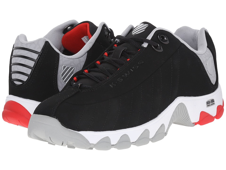 K-Swiss - ST329 CMF (Black/Fiery Red/Highrise Nubuck) Men