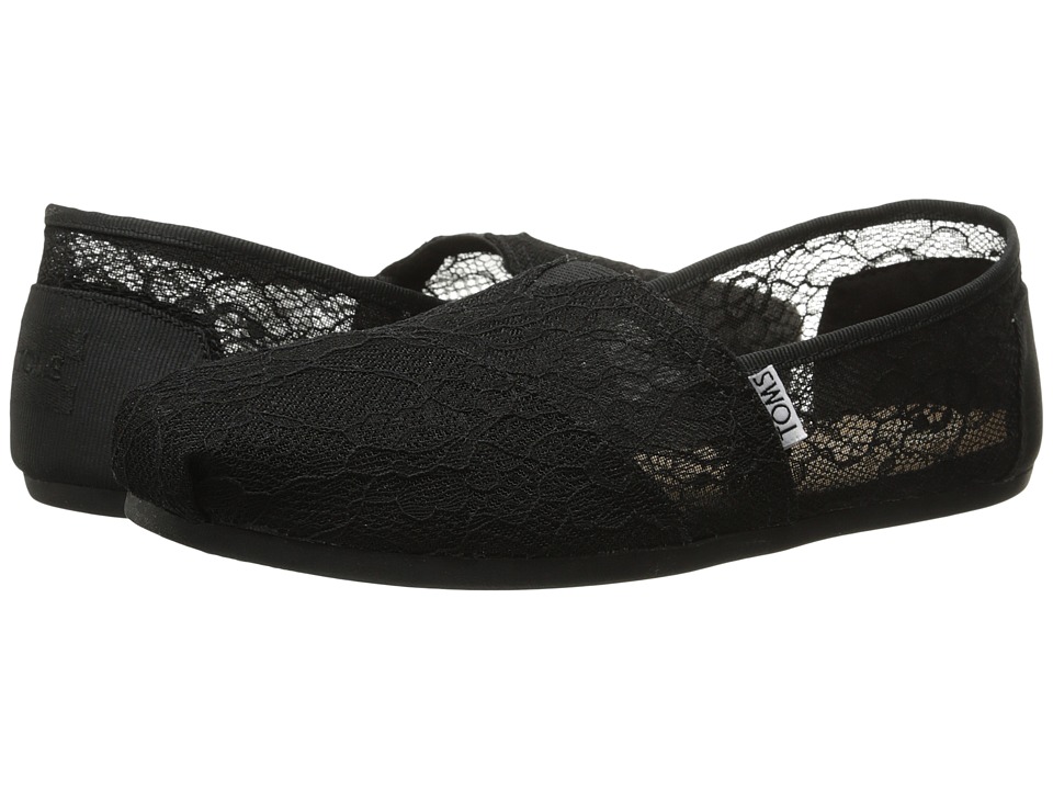 toms black lace women's classics