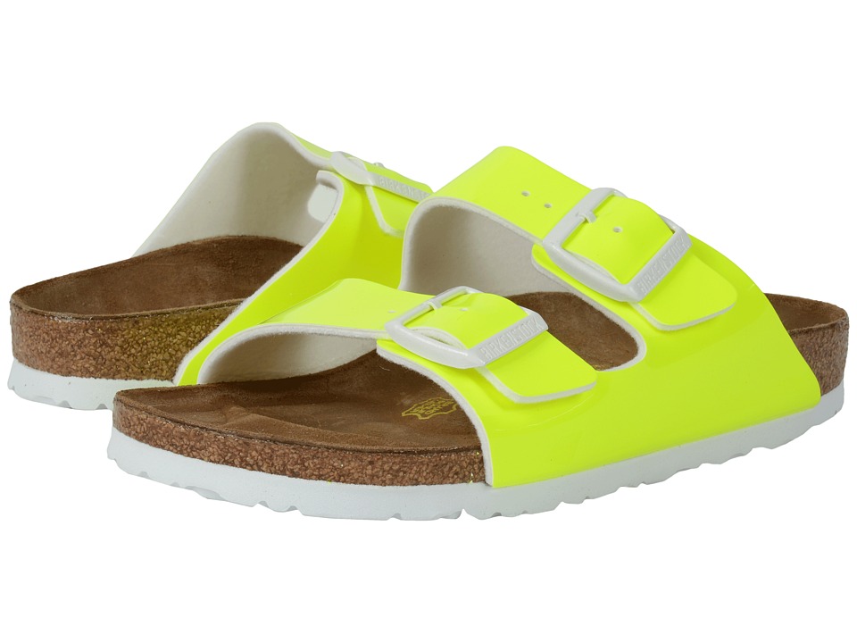 Birkenstock - Arizona (Neon Yellow Patent Birko-Flor ) Women