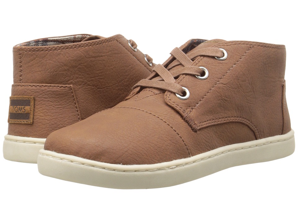 TOMS Kids - Paseo Mid (Little Kid/Big Kid) (Brown Synthetic Leather) Kids Shoes