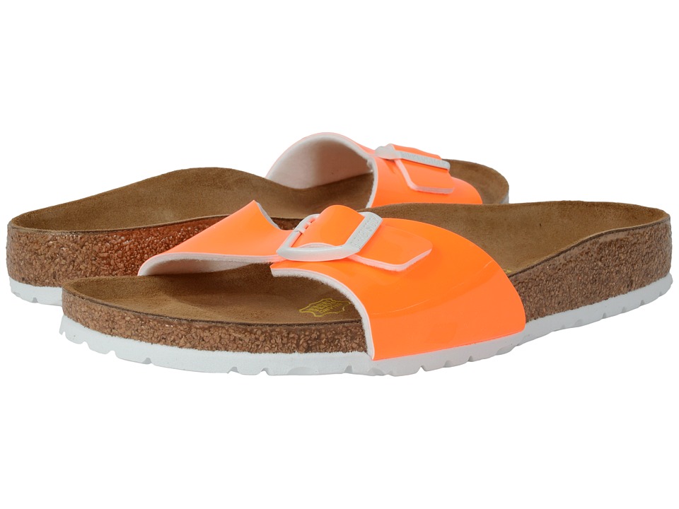 Birkenstock Madrid (Neon Orange Patent Birko-Flor ) Women