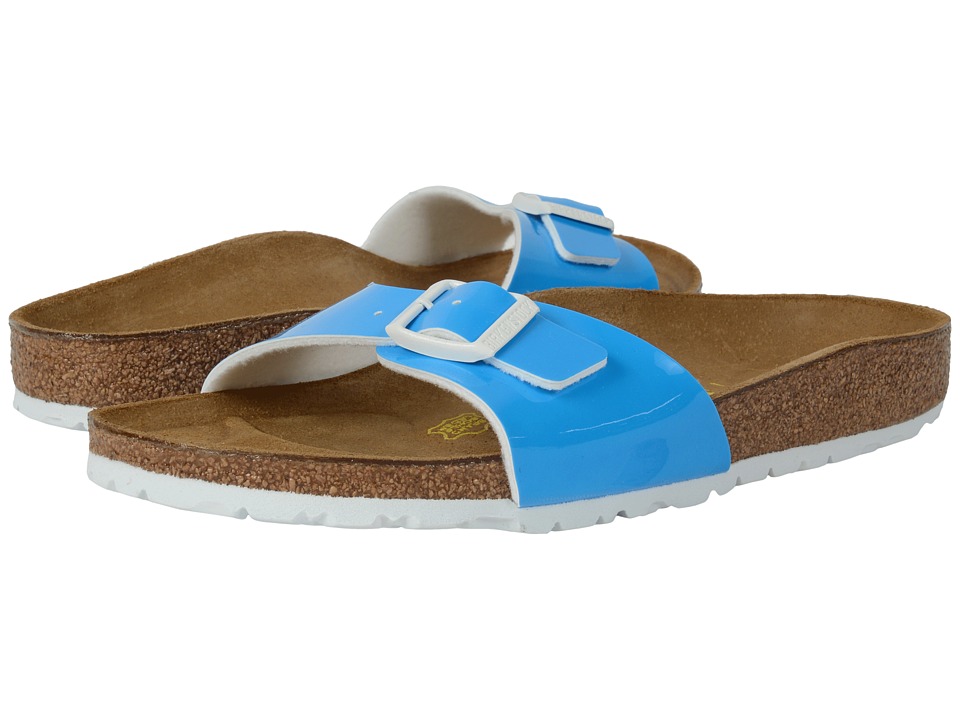 Birkenstock Madrid (Neon Blue Patent Birko-Flor ) Women