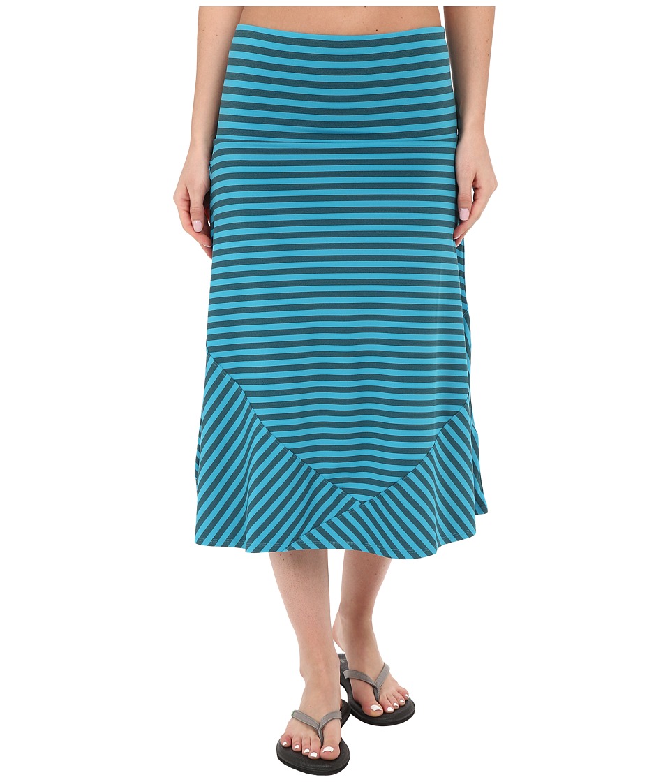 ExOfficio Wanderluxtm Stripe Convertible Skirt (Deep Sea) Women