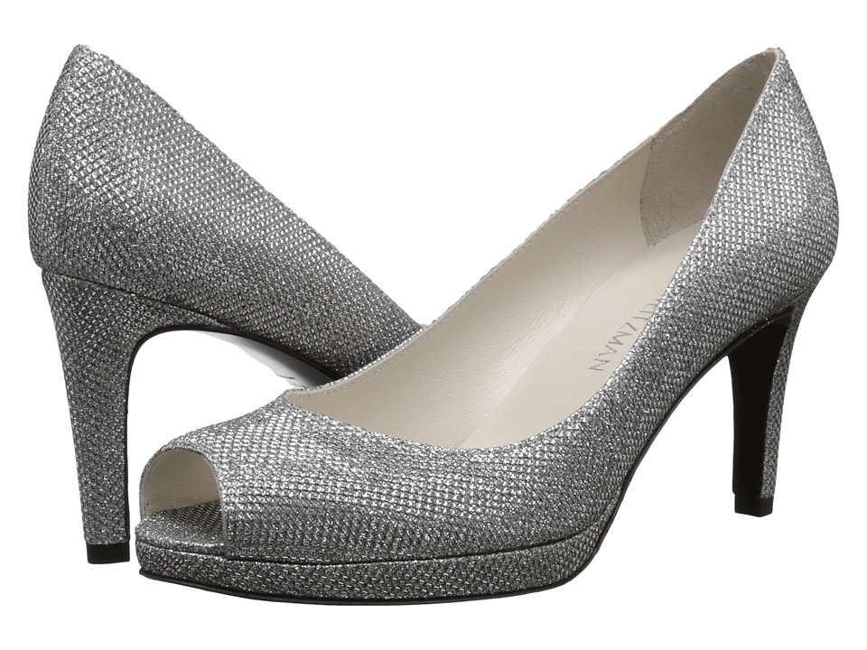 Stuart Weitzman Annamimic (Silver Noir) High Heels