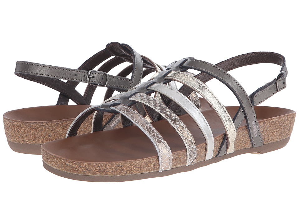 Mephisto - Verona (Titanium Perl Calfskin\/Platinum Ice\/Gold Boa\/Mithril Perl Calfsk) Women's Sandals