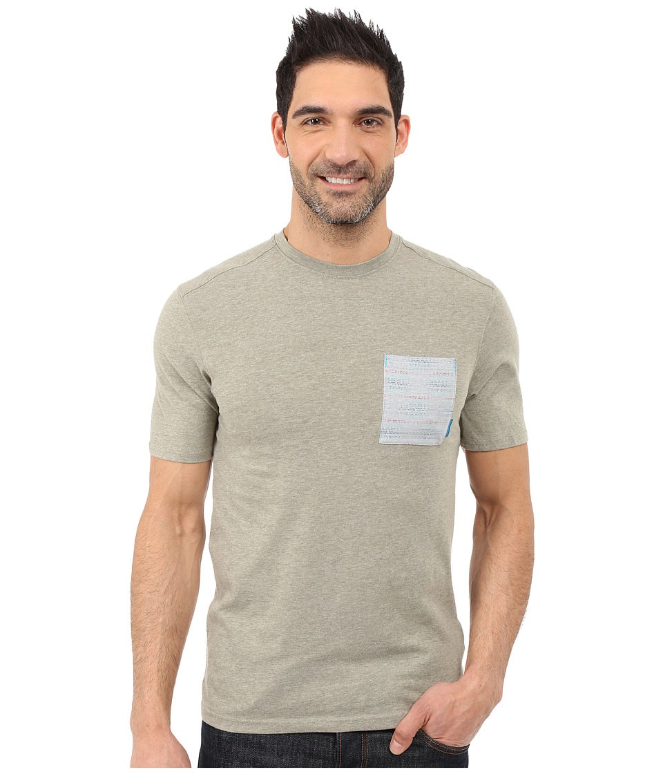 Merrell Pasco Printed Pocket Crew Tee (Putty Heather) Men