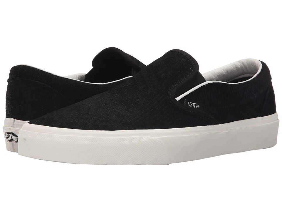 Vans Classic Slip-On ((Braided Suede) Black) Skate Shoes