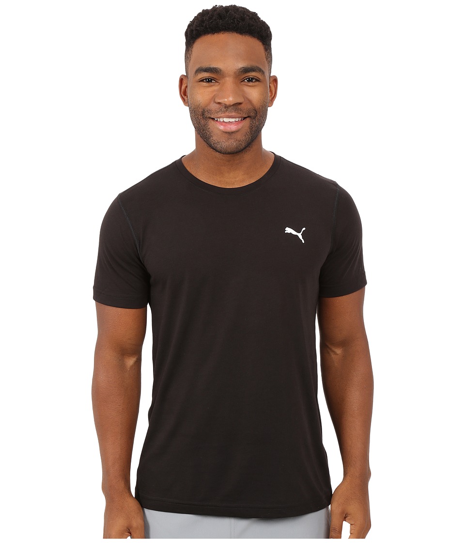 PUMA Essential Short Sleeve Crew (Black/White) Men