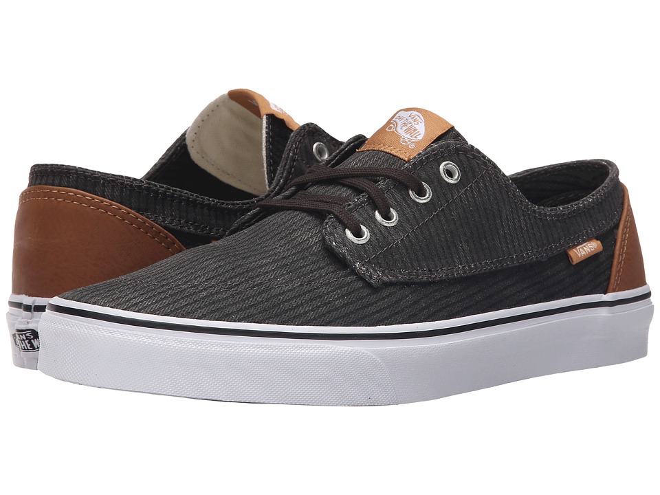 Vans Brigata ((Washed Herringbone) Jet Black) Skate Shoes
