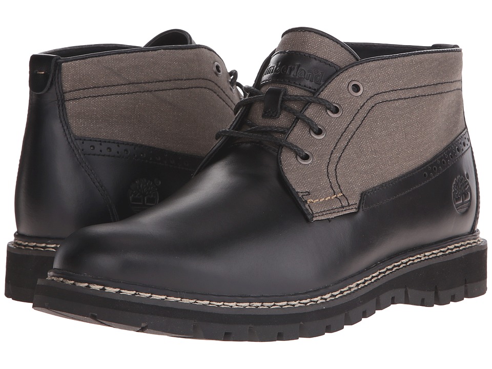 Timberland - Britton Hill Chukka (Black Full-Grain/Wax Canvas) Men