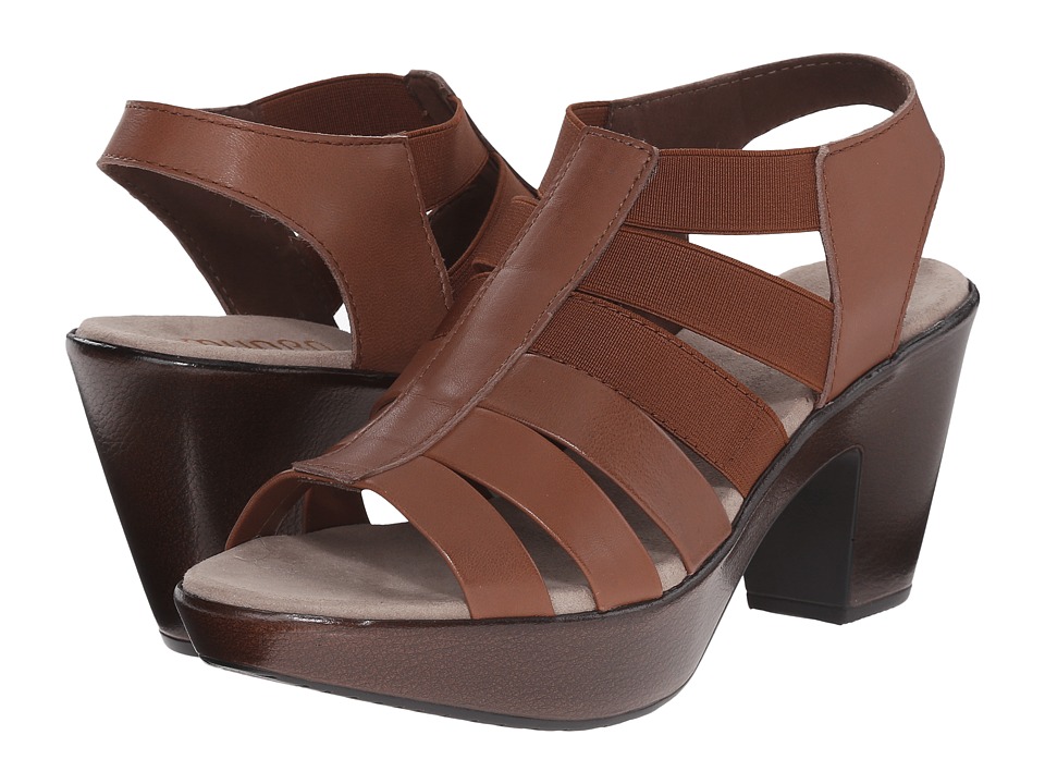 Munro Cookie (Brown Leather/Matching Elastic) High Heels