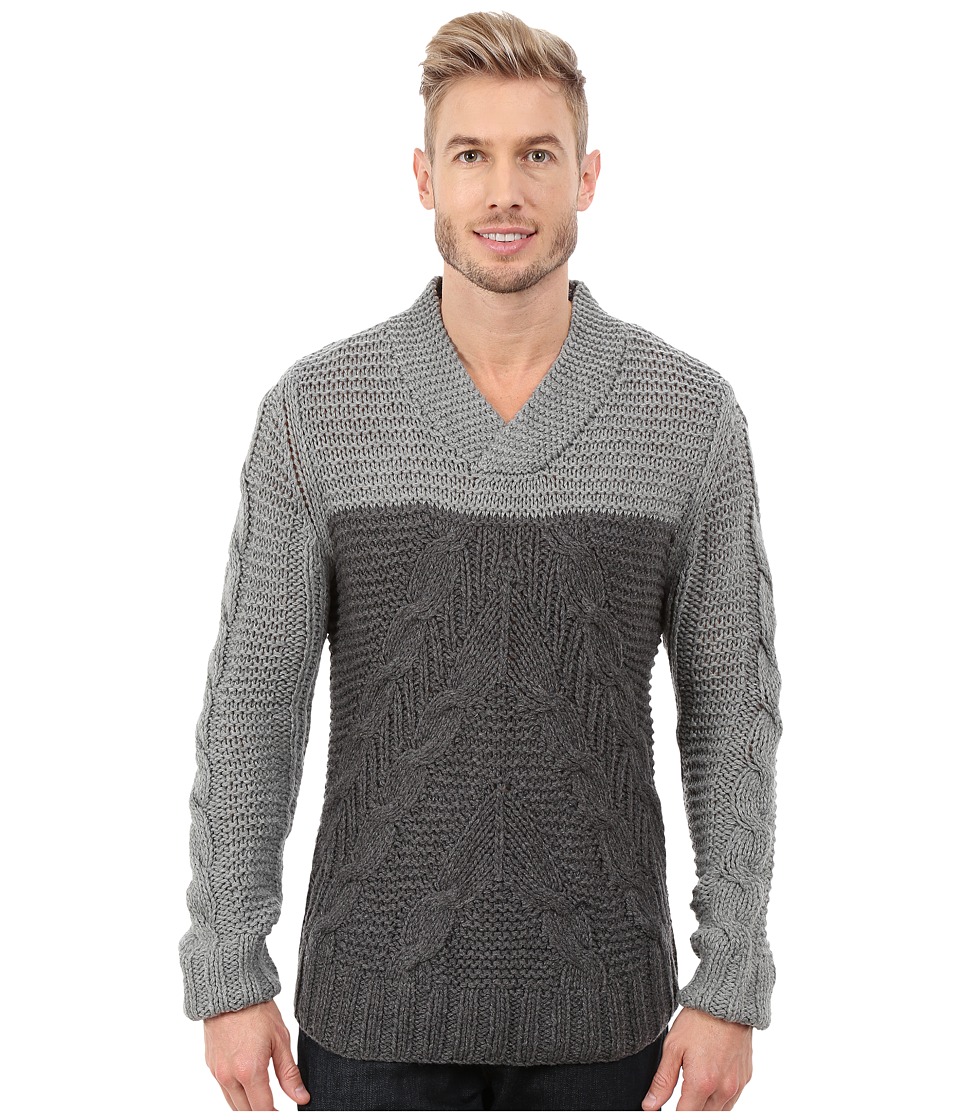 Nautica - 1.5 Gauge Lofty Cable Shawl (Morgans Graphit) Men