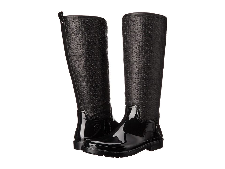 MICHAEL Michael Kors Blakeley Rain Boot (Black Rubber/Vachetta) Women