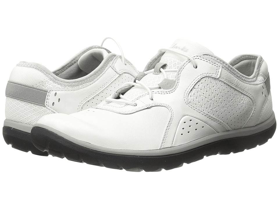 Clarks Aria Lace (White Leather) Women