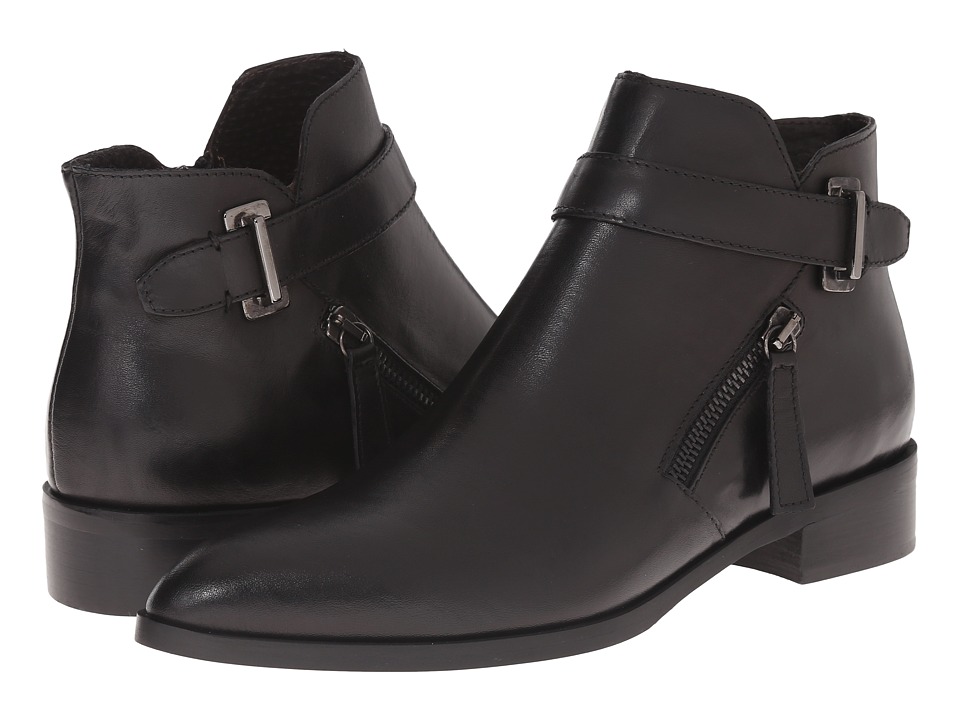 Massimo Matteo Side Zip Boot with Strap (Black) Women