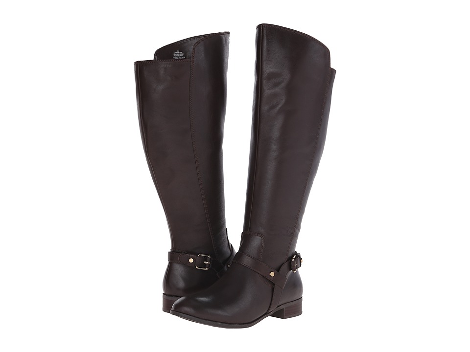 Anne Klein Kahlan Wide (Dark Brown Multi Wide Leather) Women