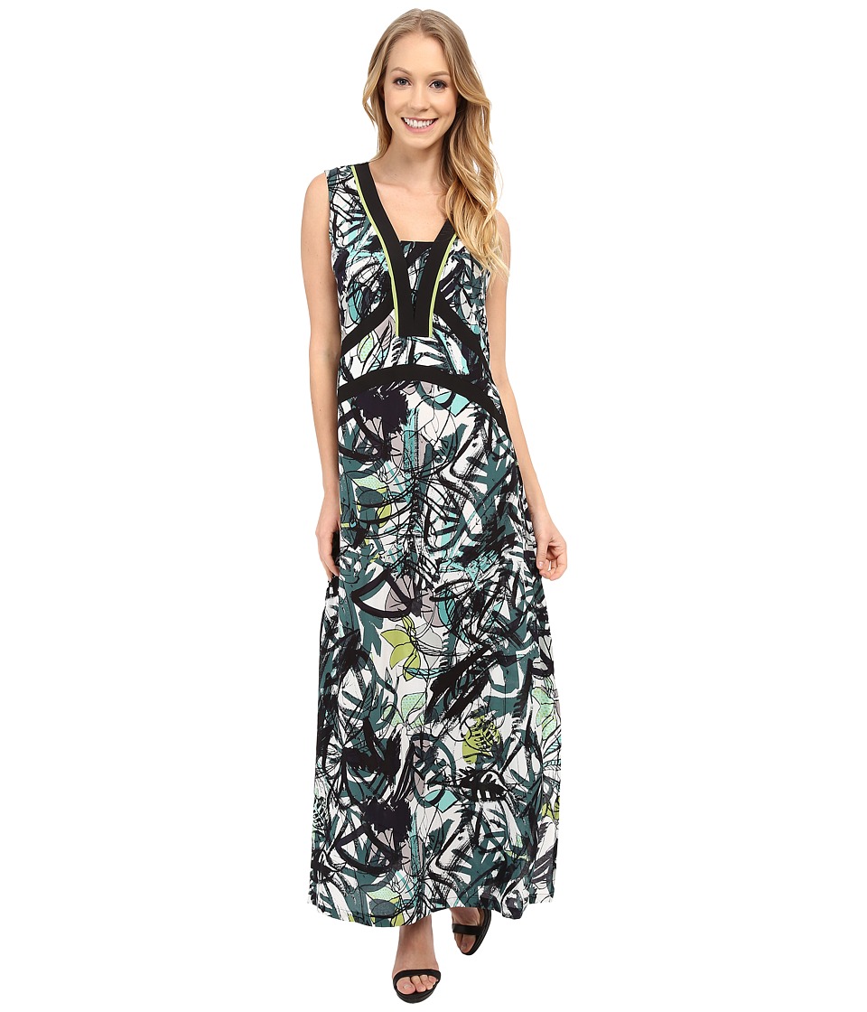 NIC+ZOE Green Graffiti Dress (Multi) Women