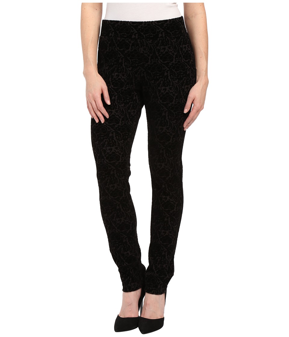 NYDJ Petite Petite Joanie Skinny Pull On Leggings (Black Primrose Flocking) Women