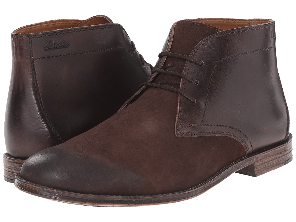 Clarks - Hawkley Rise (Dark Brown Combination) Men