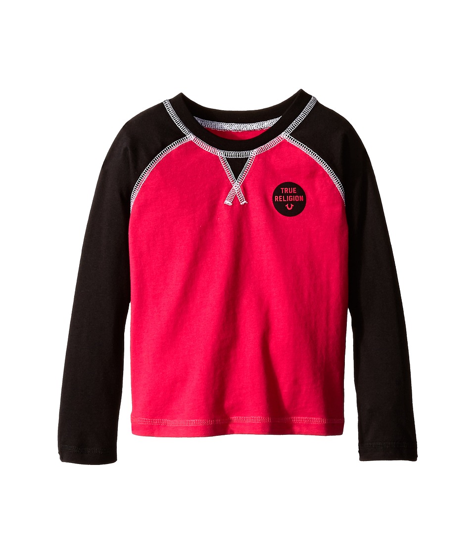 True Religion Kids - Long Sleeve Raglan Graphic Tee Shirt (Toddler/Little Kids) (Fuchsia) Girl