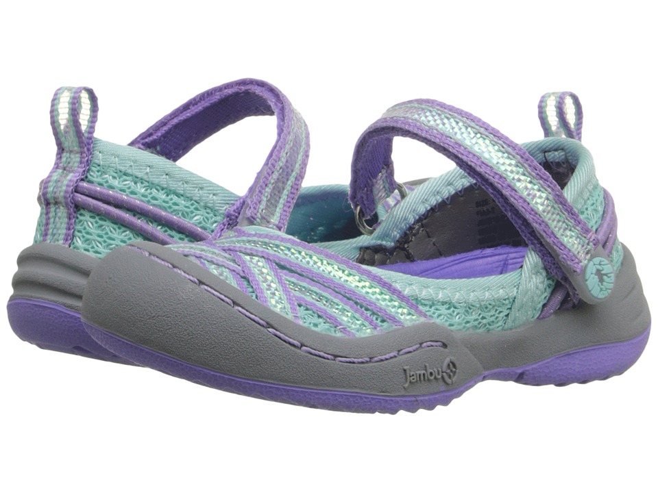 Jambu Kids - Fia 3 (Toddler) (Aqua/Purple) Girls Shoes