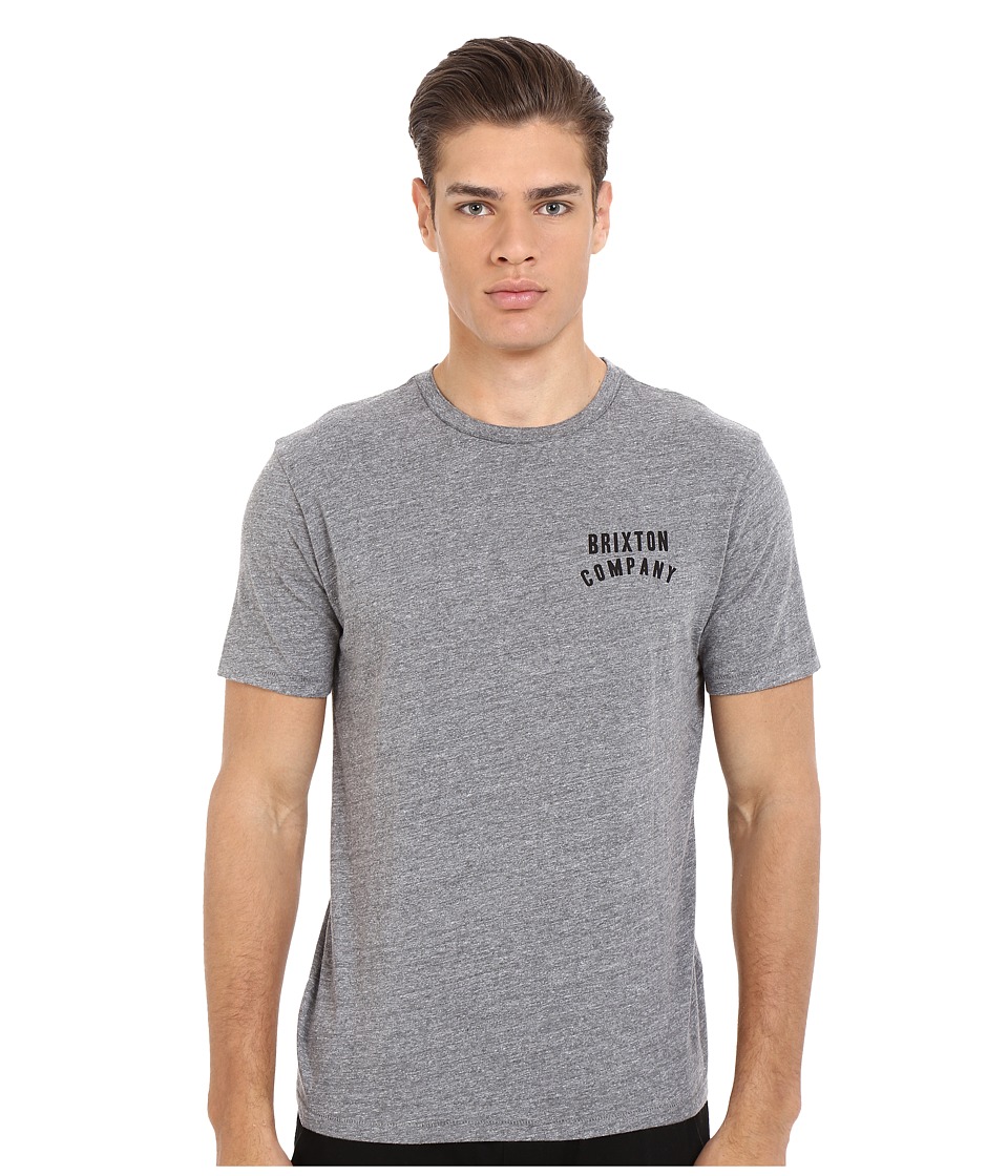 Brixton Woodburn Short Sleeve Premium Tee (Heather Grey) Men