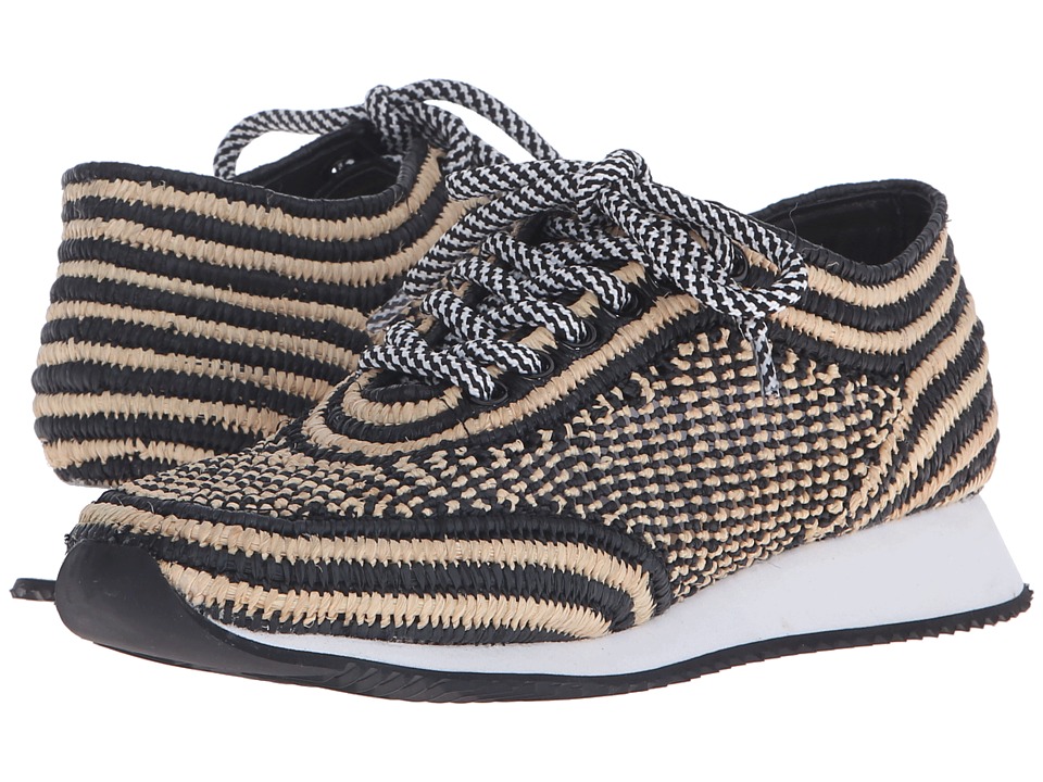 Loeffler Randall Roxie (Natural/Black Stripe Rafia) Women