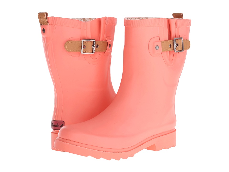 Chooka - Top Solid Mid Rain Boot (Papaya) Women