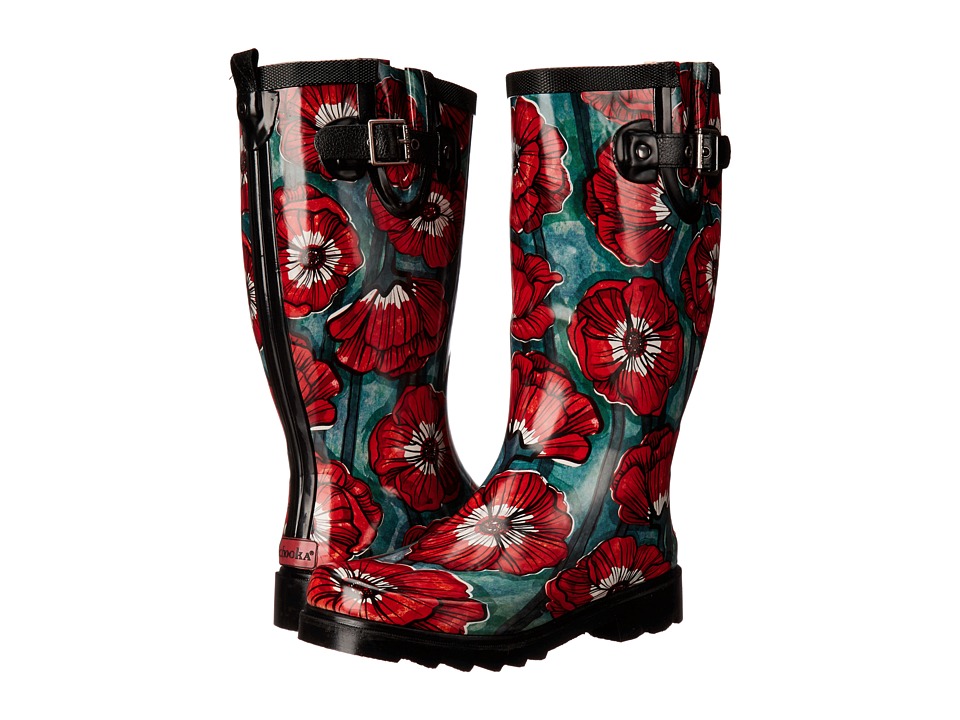 Chooka - Watercolor Poppy (Turquoise) Women