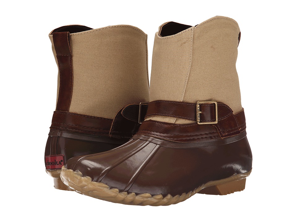 Chooka Canvas Step In Duck Boot (Chocolate) Women
