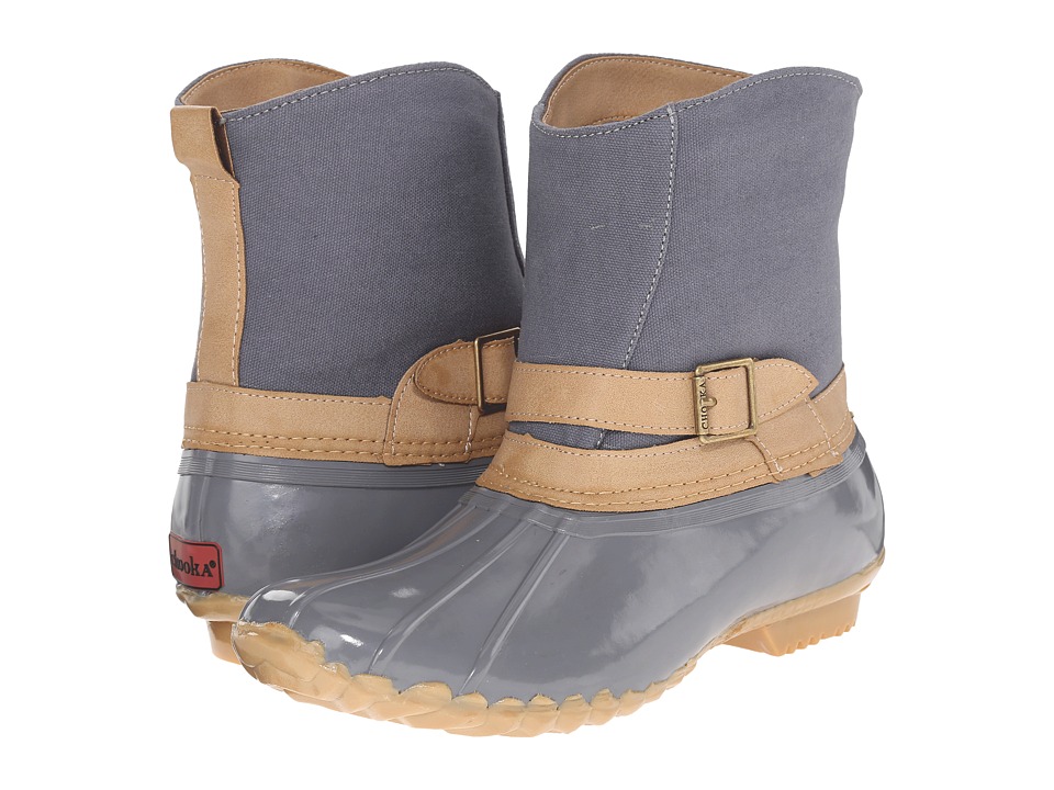 Chooka Canvas Step In Duck Boot (Gray) Women